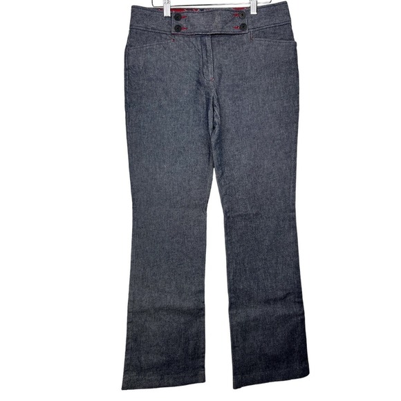 Tommy Hilfiger Jean's Women's Size 8 Stretch Dark European Style Bootcut Plaid - Picture 1 of 9